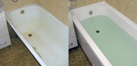 Акриловый вкладыш в ванну — технология установки и уход