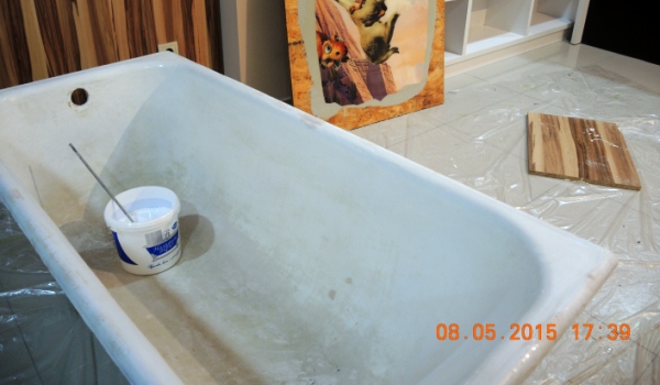 Реставрация ванны акриловой краской